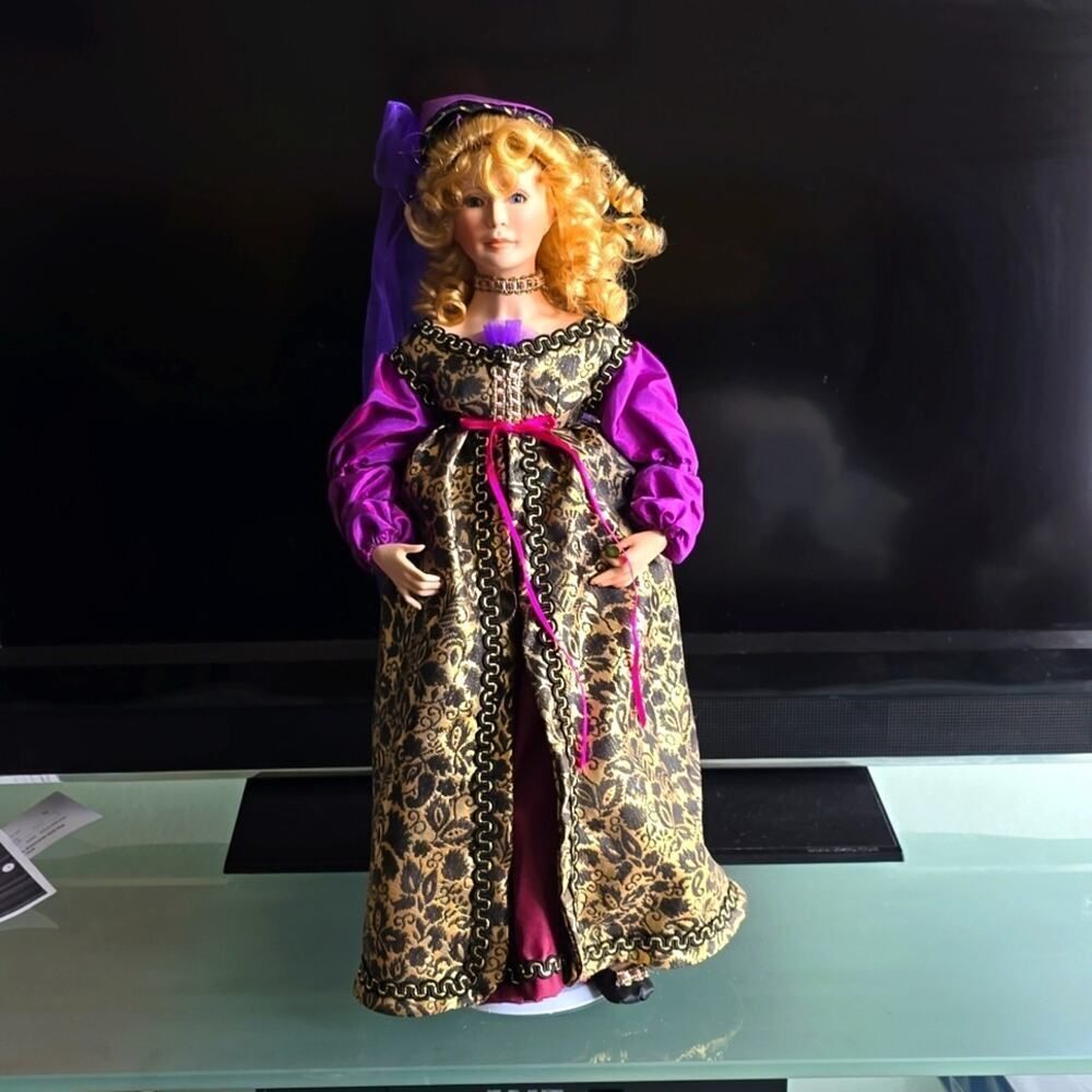 Paradise Galleries Princess and the Pea Porcelain Doll 17"